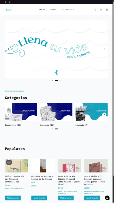 Diseño web para tienda creativa y personalizada
